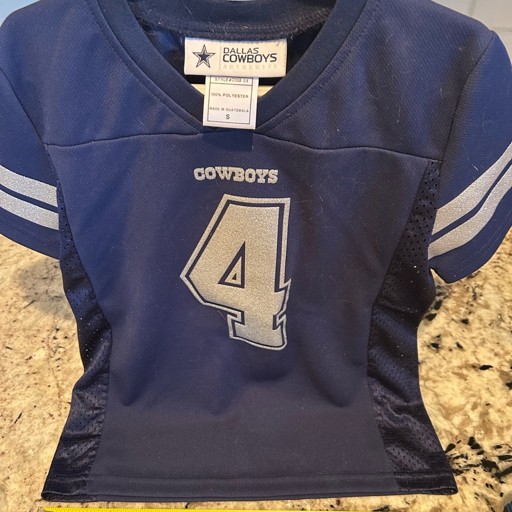 NFL Dallas Cowboys Dak Prescott Blue Team Jerseys Performance Material